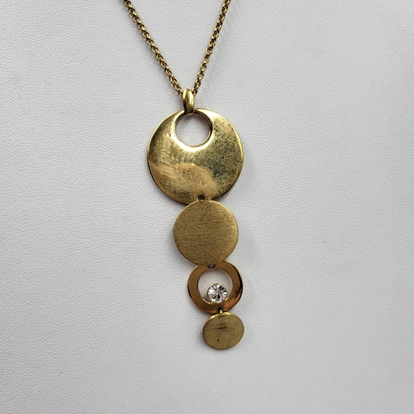 Nine West Abstract Gold Pendant Necklace - Picture 3 of 8